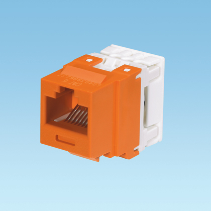 Product image for Panduit NK688MOR NetKey Cat 6 Punchdown Jack, Orange