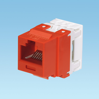 Product image for Panduit NK688MRD NetKey Cat 6 Punchdown Jack, Red