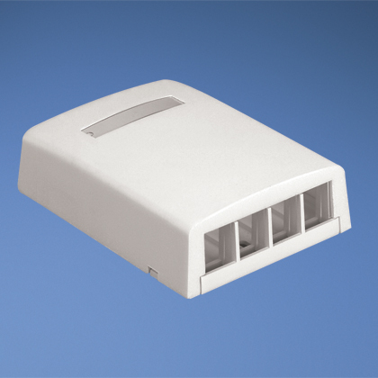 Product image for Panduit NK4BXIW-AY Surface Mount Box, 4-Port, International White