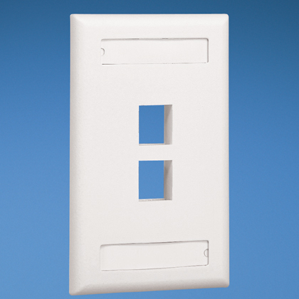 Product image for Panduit NK2FEIY Pand 2-Position 1-Gang Faceplate