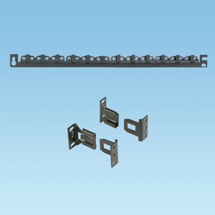 Product image for Panduit SRBBRWC-KIT Quick Release Bracket Kit, With Clips, 1 RU, Blackack