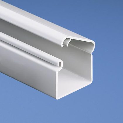 Product image for Panduit OFR20OG8 OFR20 Single Channel, Low Voltage 1-piece Raceway with Adh. 8ft.