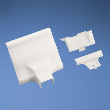 Product image for Panduit WCM35TR10IW Low profile transition fitting. Used to transition from cove raceway to LD/LDPH10.