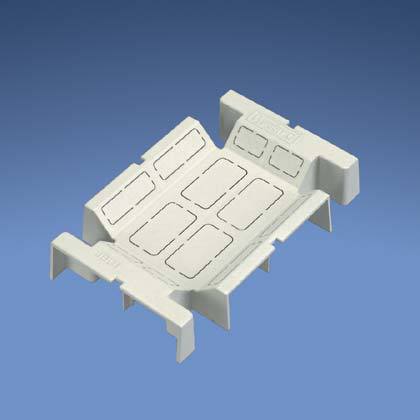 Product image for Panduit JBD1 Single Gang Pass-through Divider. Allows Power And Communication Outlets To Be Routed In Series. For Use With Jbp1 Orange Jbp1d When Installing Ld2p10 Raceway.