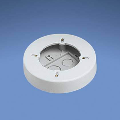 Product image for Panduit PRJBX36IW Single gang two-piece screw together round outlet box. Box accepts UL/CSA devices not to exceed 10 lbs per (5 lbs per CSA). For use with Panduit PD3 Orange PD6 profile raceway. 5.48