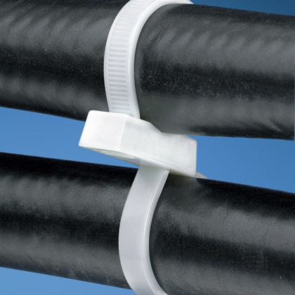 Product image for Panduit PLB3S-C Double Loop Tie, 11.8"L (300mm), Standard, Nylon, Natural