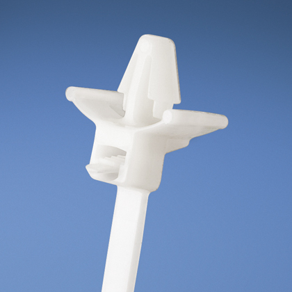 Product image for Panduit PRWP1.5S-D Wing Push Mount Tie, Releasable, 6.8"L (173mm), Standard, Nylon, Natural