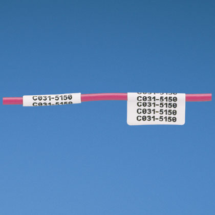 Product image for Panduit N050X075CBC 0.75 x 0.5 Inch White Vinyl Cloth Non-Laminated Label Cassette