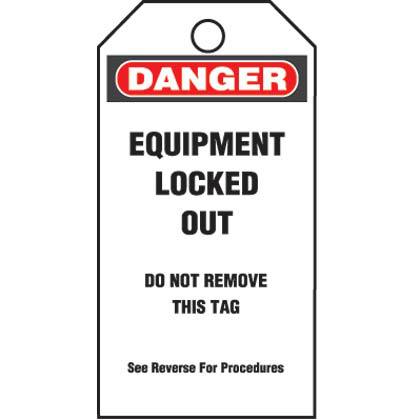 Product image for PAN PVT-160-Q TAG,DANGER EQUIPMENT.