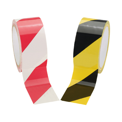 Product image for Panduit HT2S-RED-WHT Hazard Tape, Adhesive, 2" x 18Yd, Red/ White Stripe