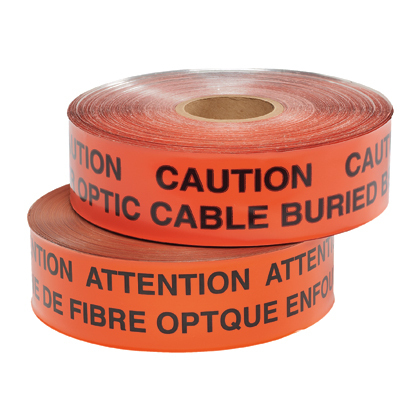 Product image for Panduit HTDU6R-E Underground Detectable Tape, Electric Line, 6" x 1000', Red