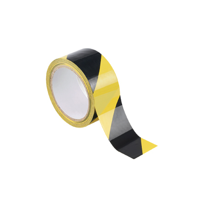 Product image for PAN FT2S-BLK-YEL Stripe Floor Tape,