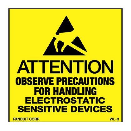 Product image for PAN WL3 WARNING LABEL,STATIC AWAREN