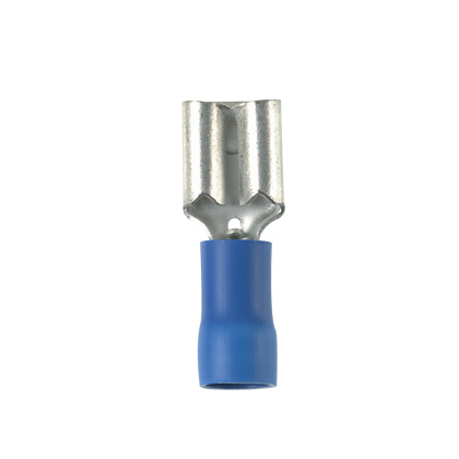 Product image for Panduit DVF14-206-C Female. Disconnect, Vinyl Barrel Insulated, 16 - 14 AWG, .187/.205 x .020 Tab Size, Funnel Entry