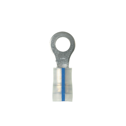 Product image for Panduit PK14-38R-C Ring Terminal, KYNAR insulated, 18 - 14 AWG, 3/8" stud size