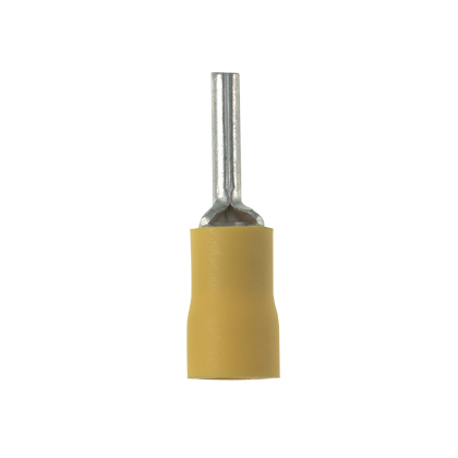 Product image for Panduit PV10-P55-LY 12-10 AWG Vinyl Insulated Pin Terminal