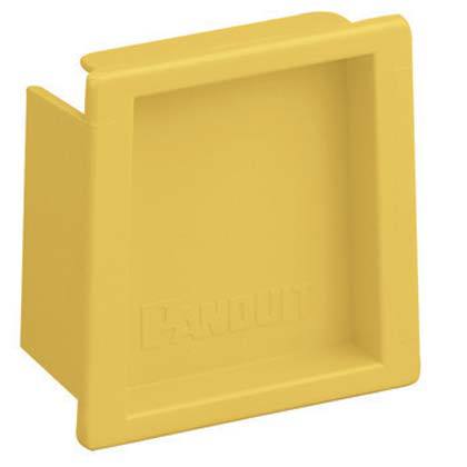 Product image for Panduit FEC4X4YL Fitting, End Cap, 4" x 4" (100mm x 100mm), Fiber-Duct, Yellow
