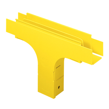 Product image for Panduit FVT4X4YL Fitting, Verticalical Tee With Hinged Door, 4" x 4" (100mm x 100mm) Fiber-Duct, Yellow