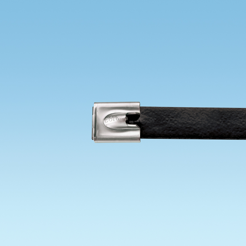 Product image for Panduit MLTFC6SH-LP316 Stainless Steel Fully Coated Super Heavy Tie