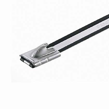 Product image for Panduit MLTC4H-LP316 MLT Tie, 316 SS, Selectively Coated, Heavy, 14.3" (362mm), .010" (.25mm) thk