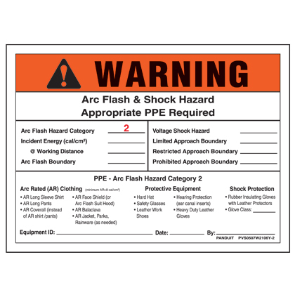 Product image for PAN PVS0507W2106Y-2 SIGN,WARNING W/