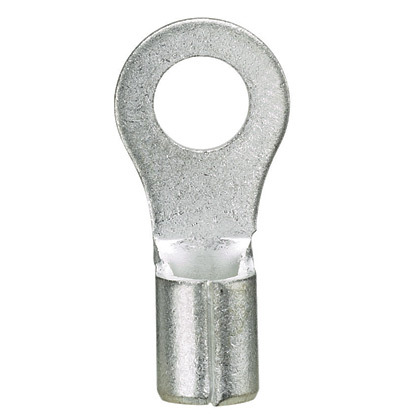 Product image for Panduit E14-8RB-L Ring Terminal, Non-Insulated, 16 - 14 AWG, #8 Stud Size