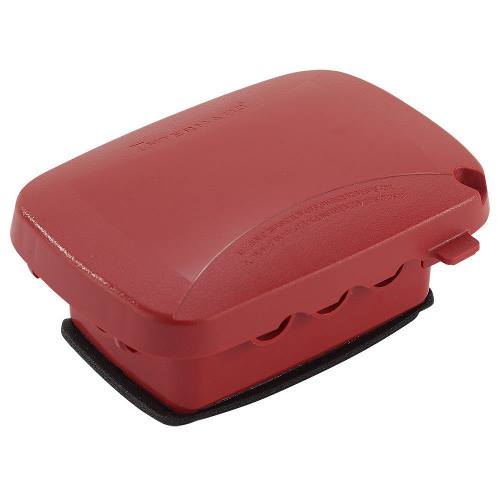 Product image for Intermatic WP5000R 2.25 Foot Vertically/Horizontal Configuration 1-Gang Red In Use Weatherproof Cover
