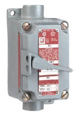 XST SERIES - ALUMINUM DEAD-END 3-WAY TUMBLER SWITCH UNIT - HUB SIZE 3/4INCH - 347VAC/15A