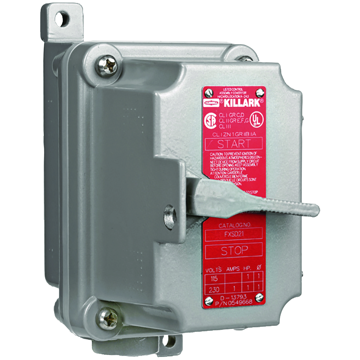 FXS SERIES - ALUMINUM DEAD-END 3-WAY/SPDT (NO OFF) TUMBLER SWITCH UNIT-FACTORY SEALED - HUB SIZE 1/2 INCH - 20A