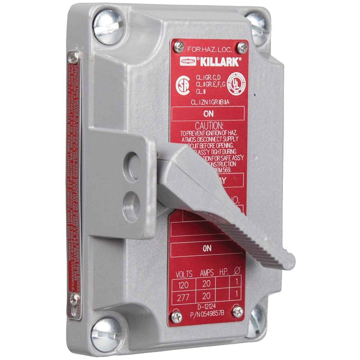 XS SERIES - ALUMINUM 1-POLE TUMBLER SWITCH COVER WITH DEVICE - 20A