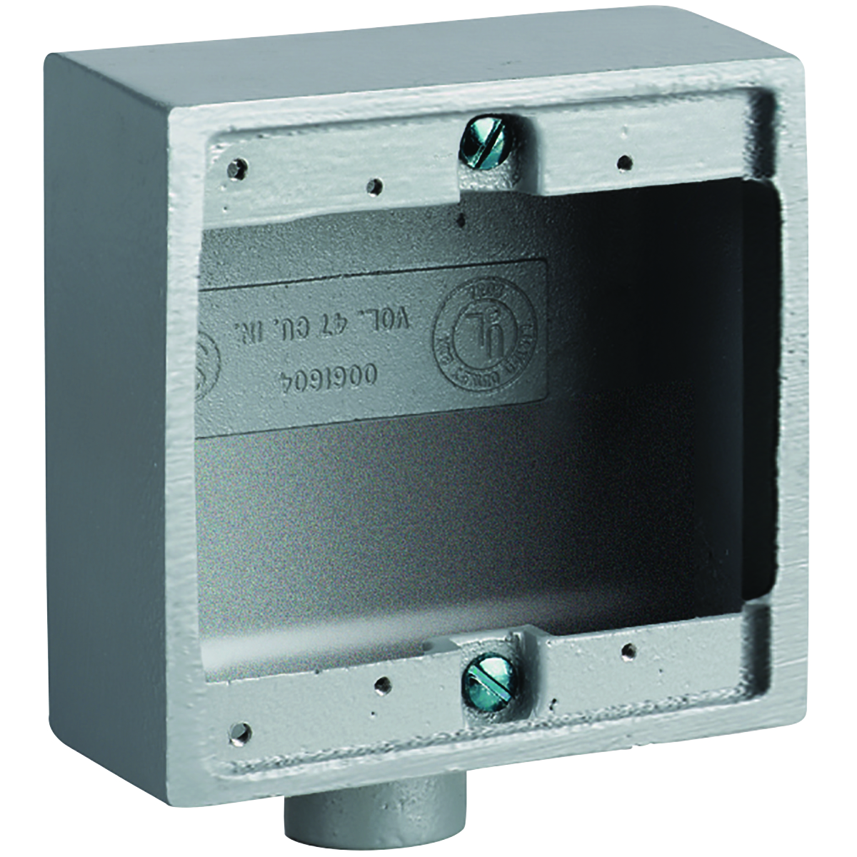 2FS/FD SERIES FITTINGS - ALUMINUM - 2FS TYPE CAST DEVICE BOX TWO GANG -SHALLOW - HUB SIZE 1 IN - VOLUME 32.0 CU IN
