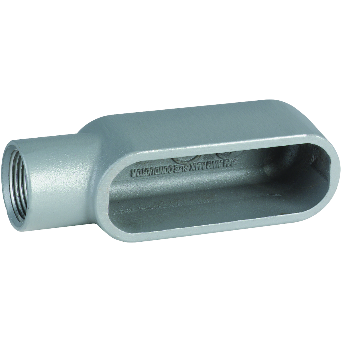 DURALOY 7 SERIES - IRON CONDUIT BODY - E TYPE - HUB SIZE 1/2 INCH -VOLUME 4.0 CUBIC INCHES