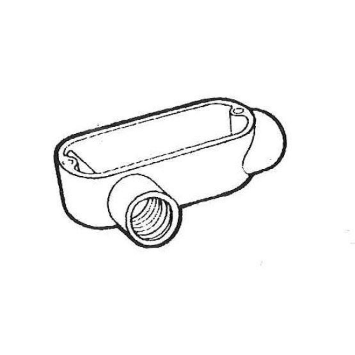 E SERIES FITTING, ALUMINUM, 1