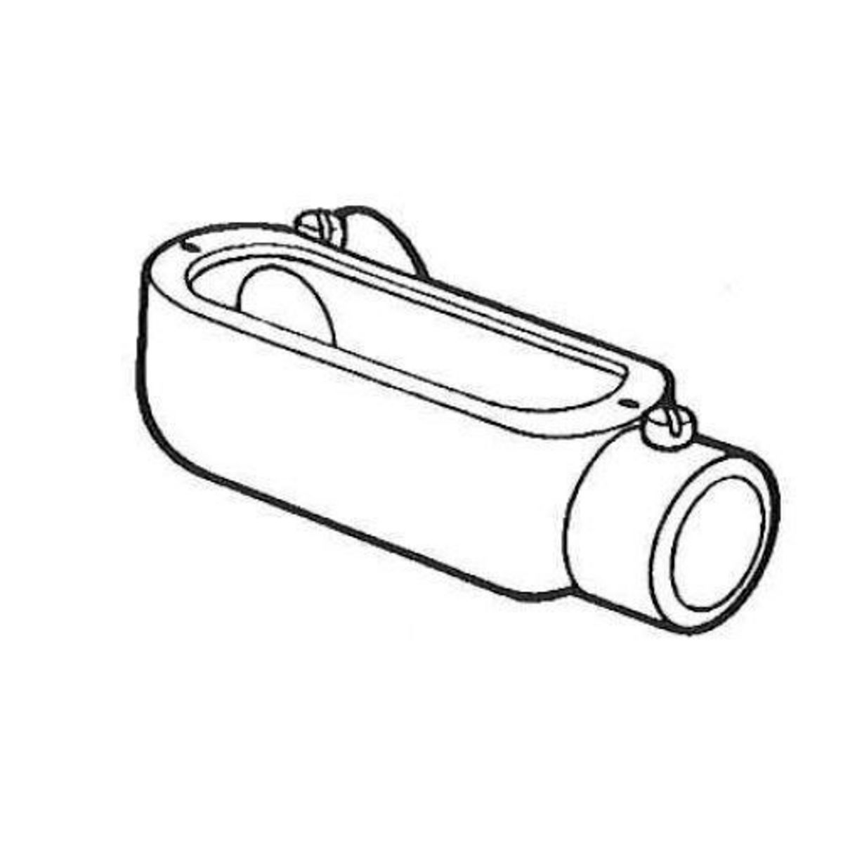 E SERIES FITTING, ALUMINUM, 3/4