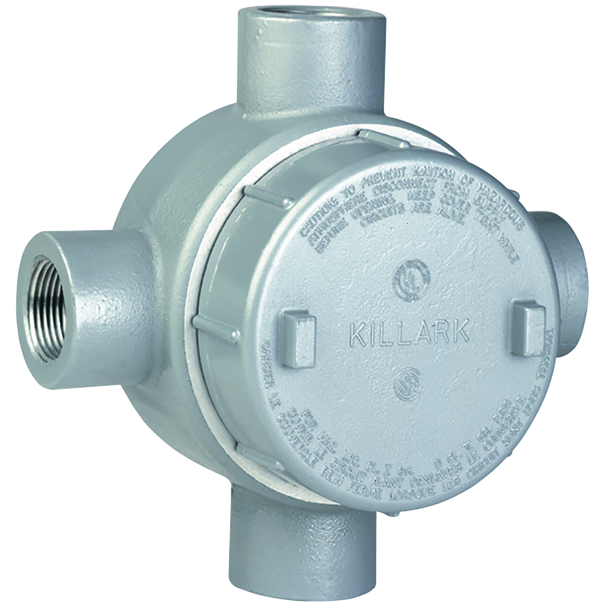 GES SERIES FITTINGS - IRON - X TYPE OUTLET BODY - HUB SIZE 1-1/4 IN -VOLUME 42.0 CU IN