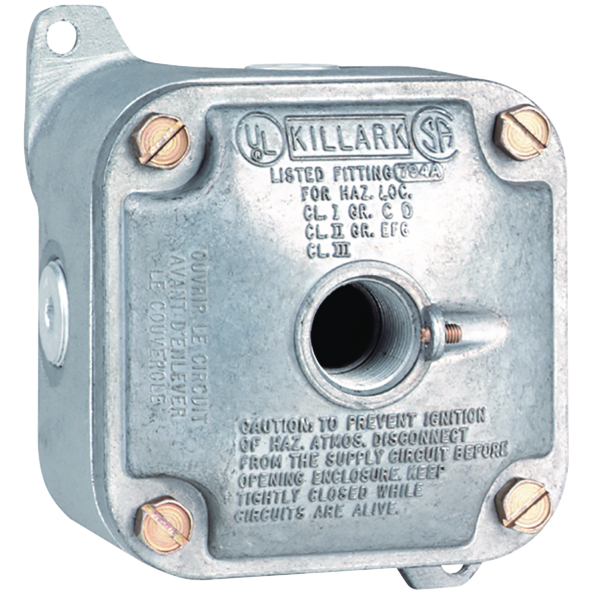 JALX SERIES - ALUMINUM OUTLET BODY WITH COVER - WITH HUB COVER - BOX HUBSIZE 1/2 INCH - COVER HUB SIZE 1/2 INCH