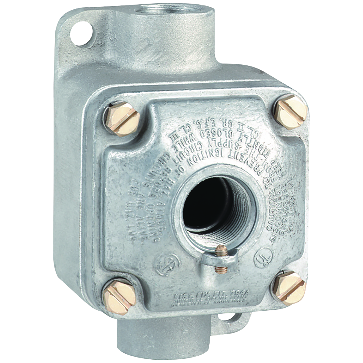 JL SERIES - ALUMINUM OUTLET BODY WITH COVER - WITH HUB COVER - BOX TYPEC - BOX HUB SIZE 1/2 INCH - COVER HUB SIZE 1/2 INCH