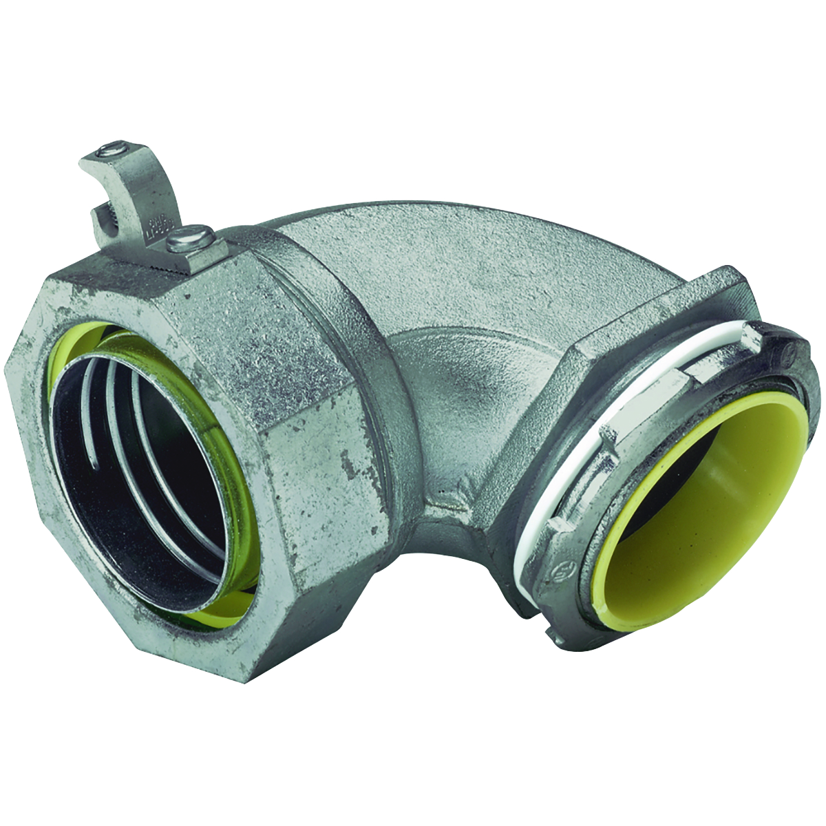 K SERIES FITTINGS - GROUNDED LIQUIDTIGHT CONNECTORS - K LIQUIDTIGHTGROUNDING STYLE - 90 DEGREE INSULATED - NPT SIZE 1-1/2 IN