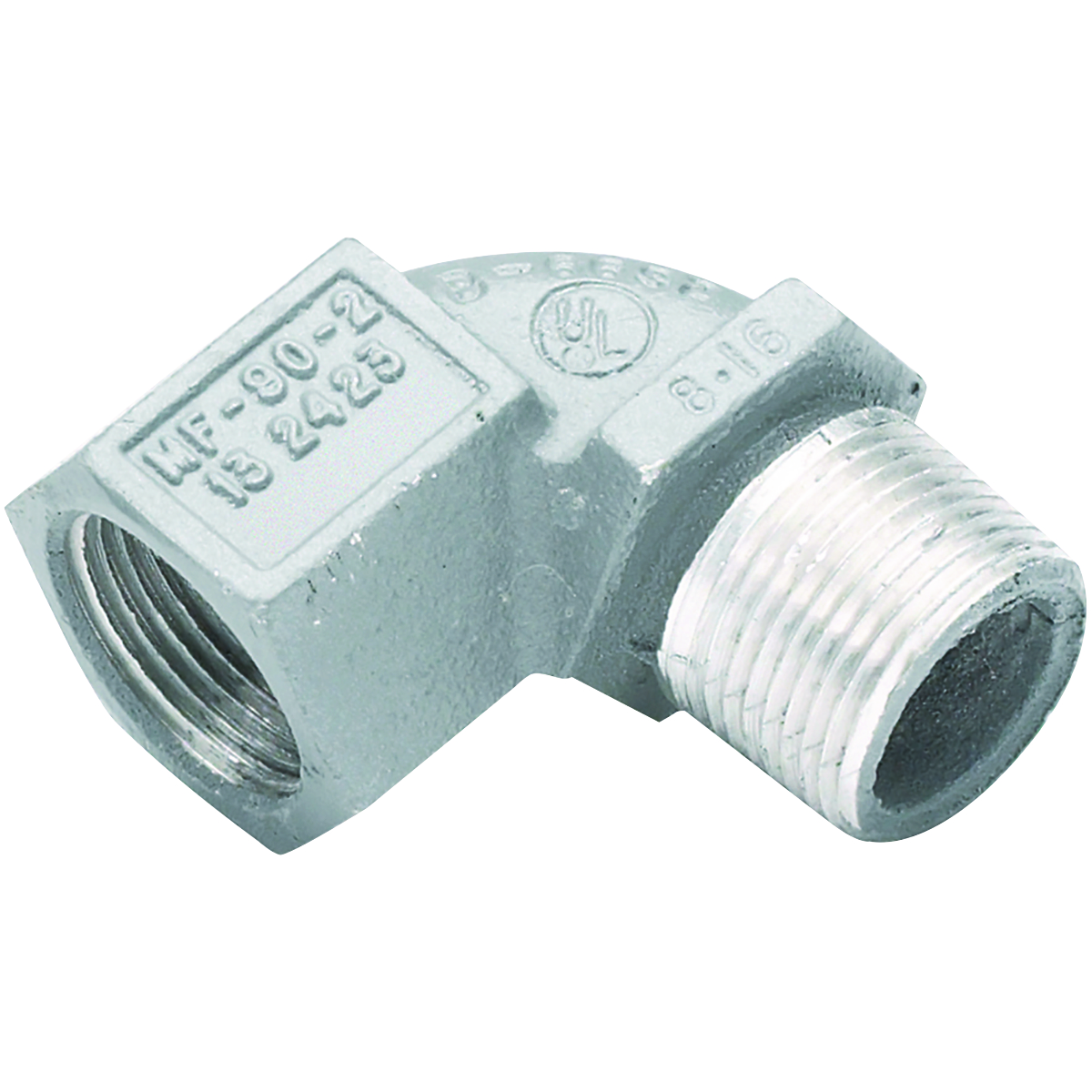 MF SERIES - ALUMINUM 90-DEGREE ELBOW - MALE/FEMALE - HUB SIZE 3/4 INCH