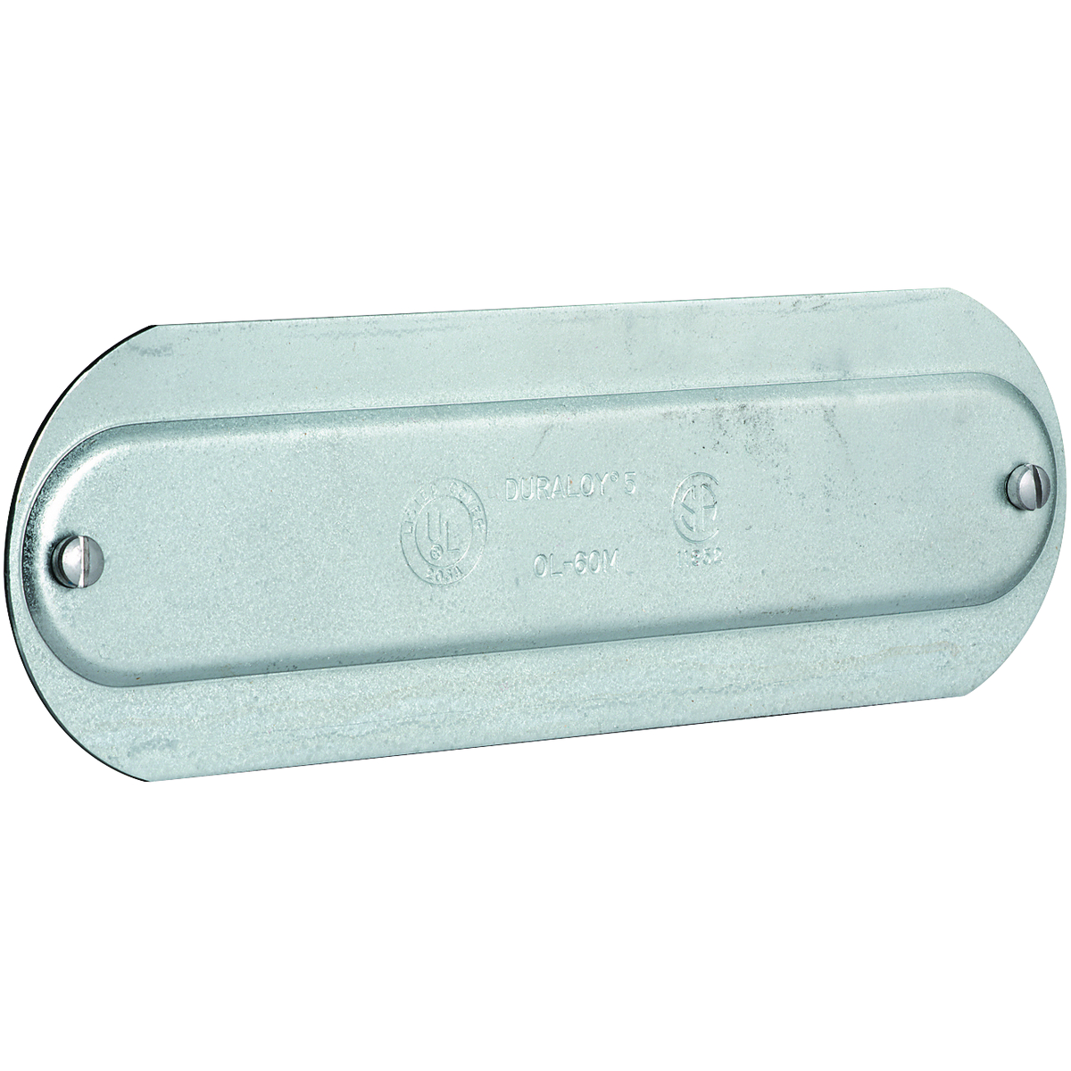 O SERIES/DURALOY 5 SERIES - STEEL STAMPED CONDUIT BODY COVER - HUB SIZE1/2 INCH