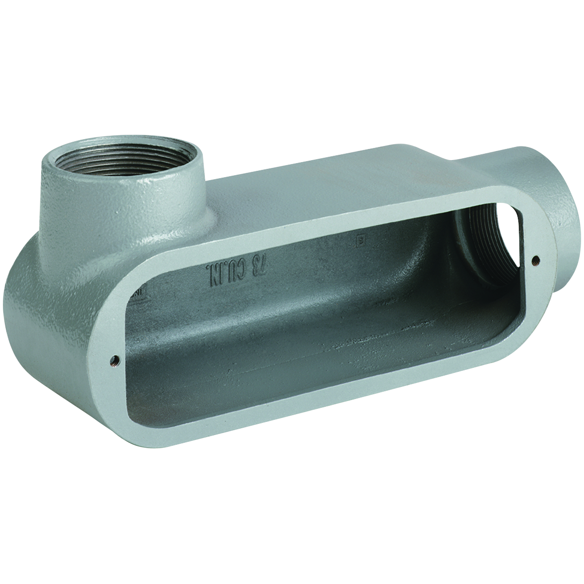 O SERIES/DURALOY 5 SERIES - MALLEABLE IRON CONDUIT BODY - LL TYPE - HUBSIZE 1-1/4 INCH - VOLUME 32.0 CUBIC INCHES