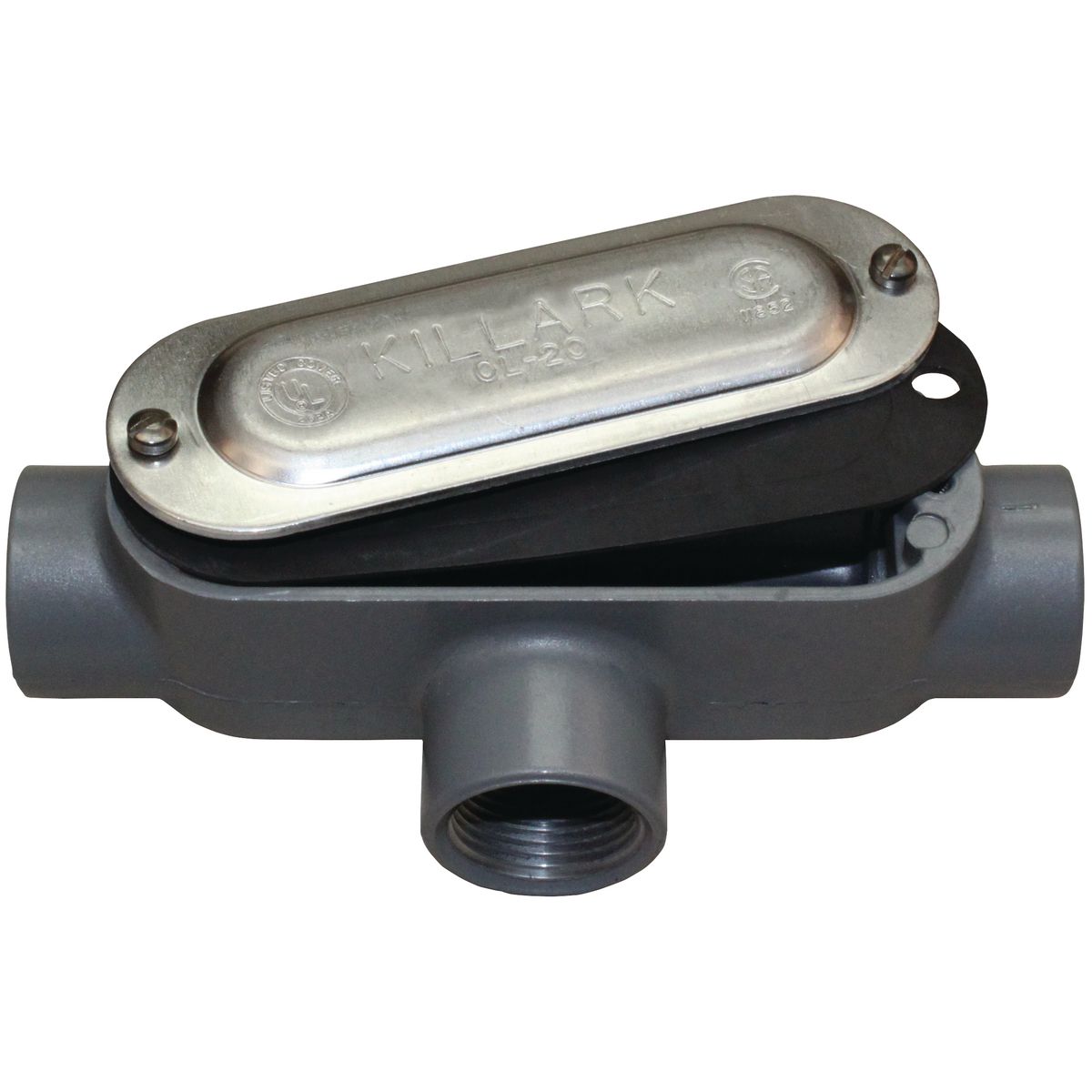 O SERIES/DURALOY 5 SERIES - ALUMINUM CONDUIT BODY WITH COVER AND GASKET- T TYPE - HUB SIZE 1 INCH - VOLUME 12.0 CUBIC INCHES