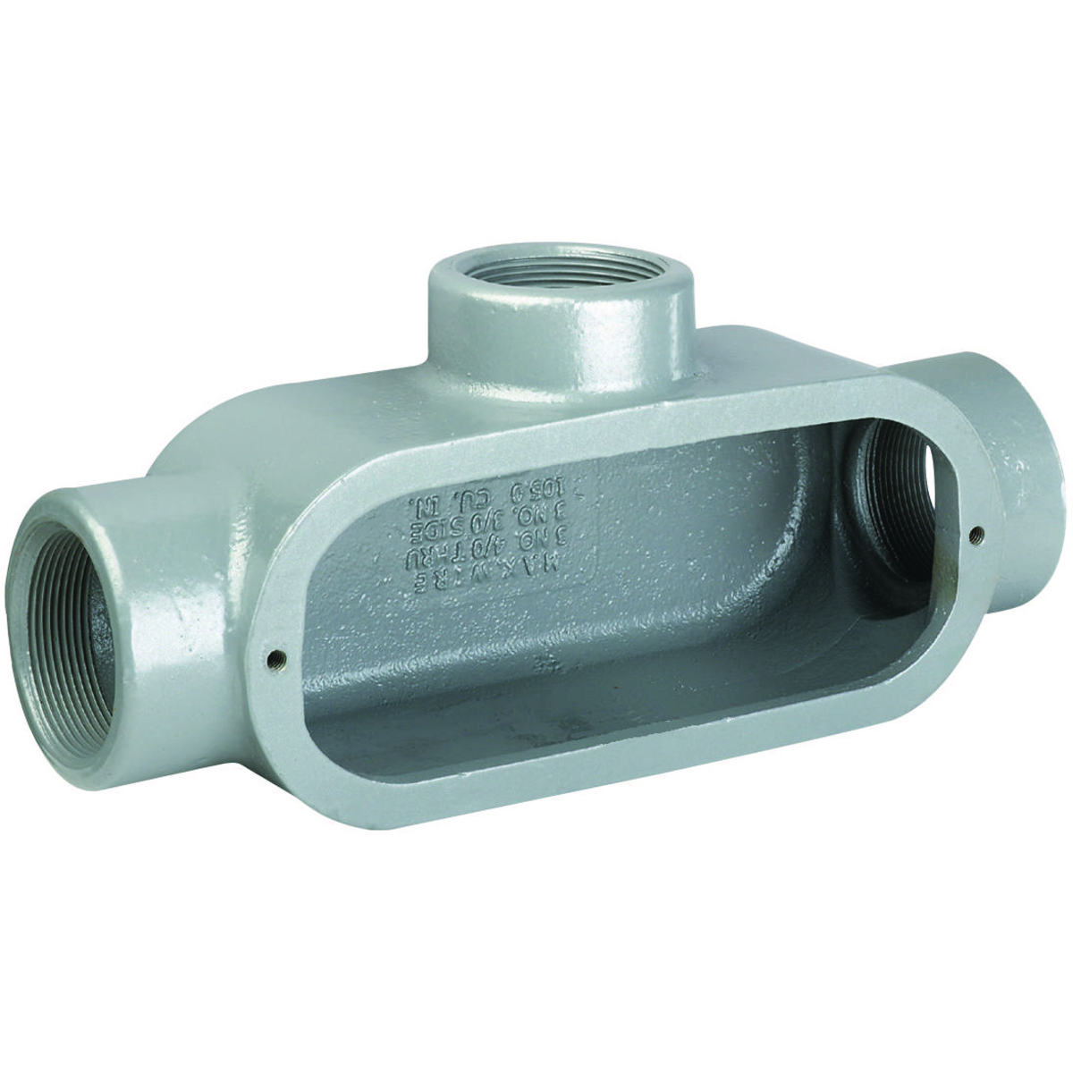DURALOY 8 SERIES - IRON CONDUIT BODY - T TYPE - HUB SIZE 1 INCH - VOLUME15.0 CUBIC INCHES