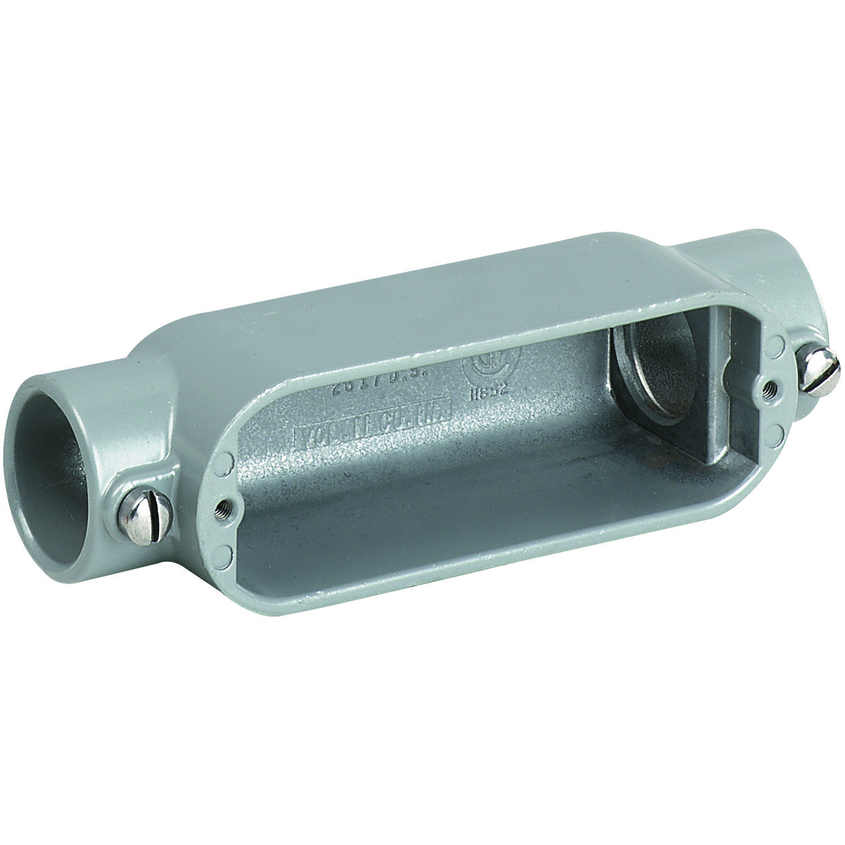 TWO SERIES - ALUMINUM CONDUIT BODY - C TYPE - HUB SIZE 1/2 INCH -VOLUME 3.8 CUBIC INCHES