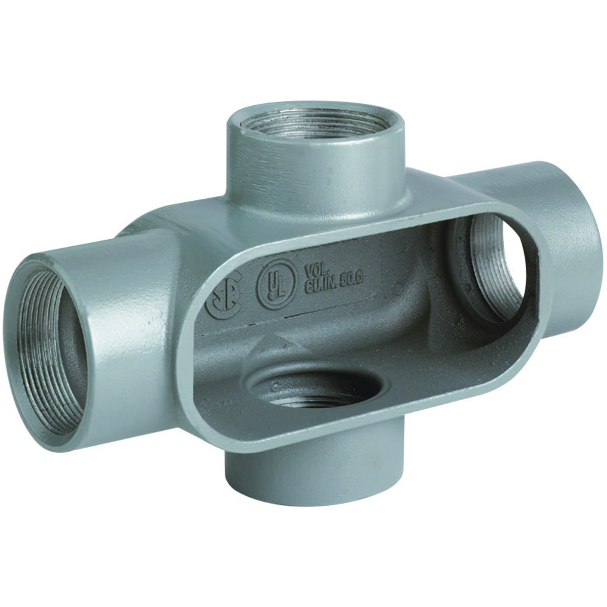 DURALOY 7 SERIES - IRON CONDUIT BODY - X TYPE - HUB SIZE 3/4 INCH -VOLUME 9.5 CUBIC INCHES