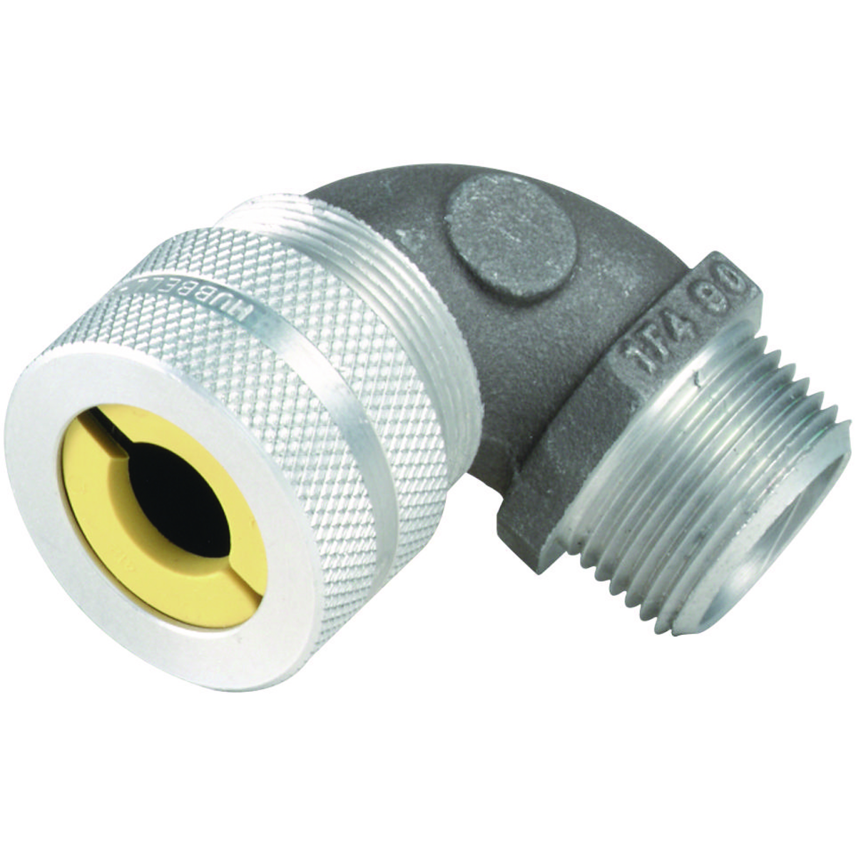 Z SERIES - ALUMINUM INCREASED SAFETY 90-DEGREE CORD CONNECTOR - YELLOWCORD RANGE 0.625 TO 0.750 - HUB SIZE 3/4 INCH NPT
