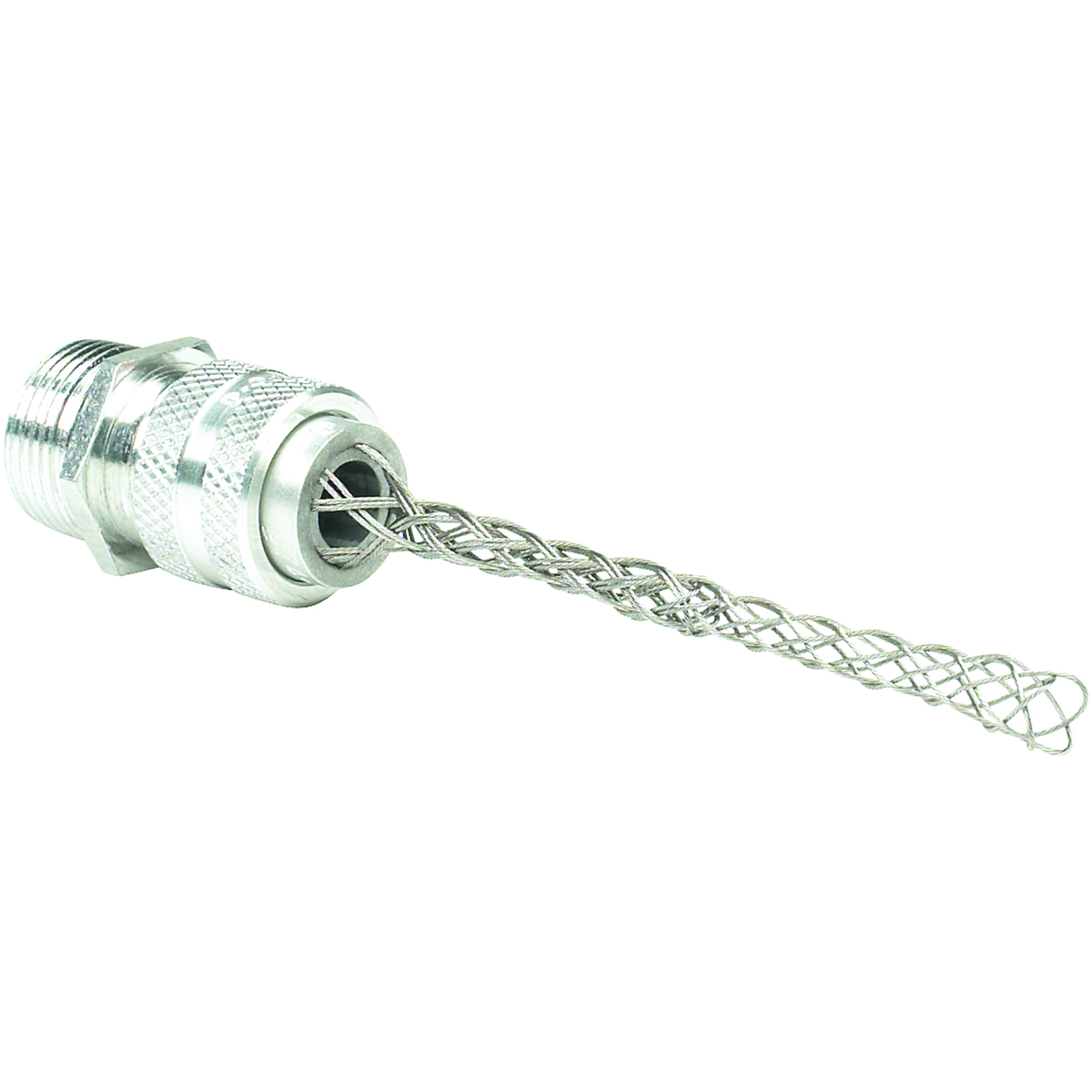 Z SERIES FITTINGS - ALUMINUM CORD CONNECTOR WITH MESH GRIP - Z CORDCONNECTOR - STRAIGHT - NPT SIZE 3/4 IN - YELLOW