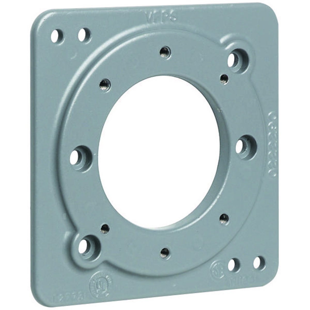 V SERIES - V ADAPTER MOUNTING PLATE - ADAPTS FIXTURE BODY TO STEEL 4 INSQUARE OUTLET BOXES OR 3-1/2 IN OR 4 IN OCTAGON BOXES