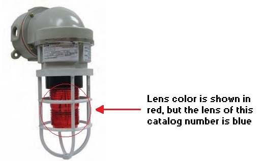 NVS SERIES - BLUE XENON STROBE LIGHT LENS WITH GASKET