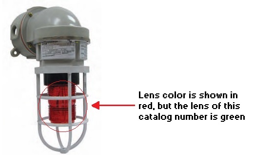 NVS SERIES - GREEN XENON STROBE LIGHT LENS WITH GASKET